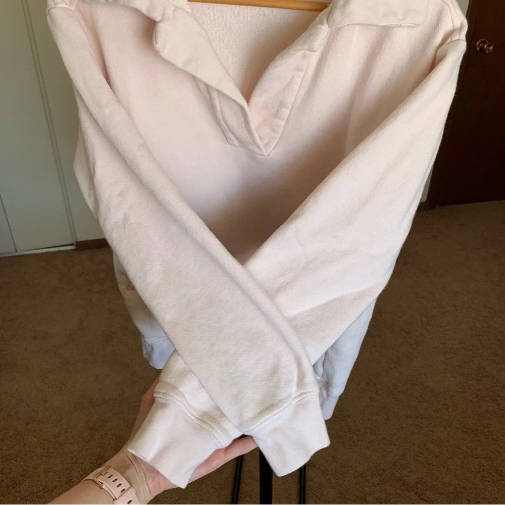 ALC Fleece Pullover Sweatshirt Sweater Pink